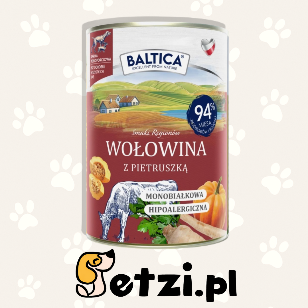 BALTICA SMAKI REGIONÓW MOKRA KARMA DLA PSA WOŁOWINA Z PIETRUSZKĄ 400G