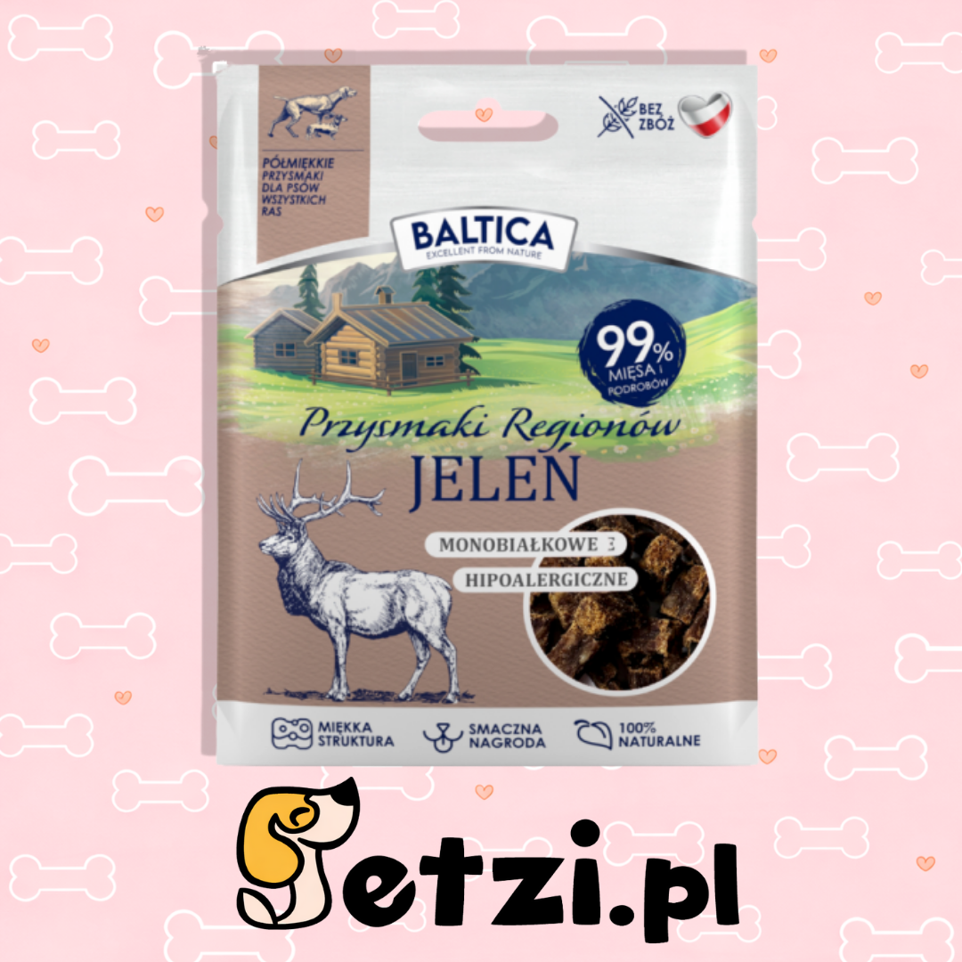 BALTICA SMAKI REGIONÓW PRZYSMAKI DLA PSA PÓŁMIĘKKIE JELEŃ 30G