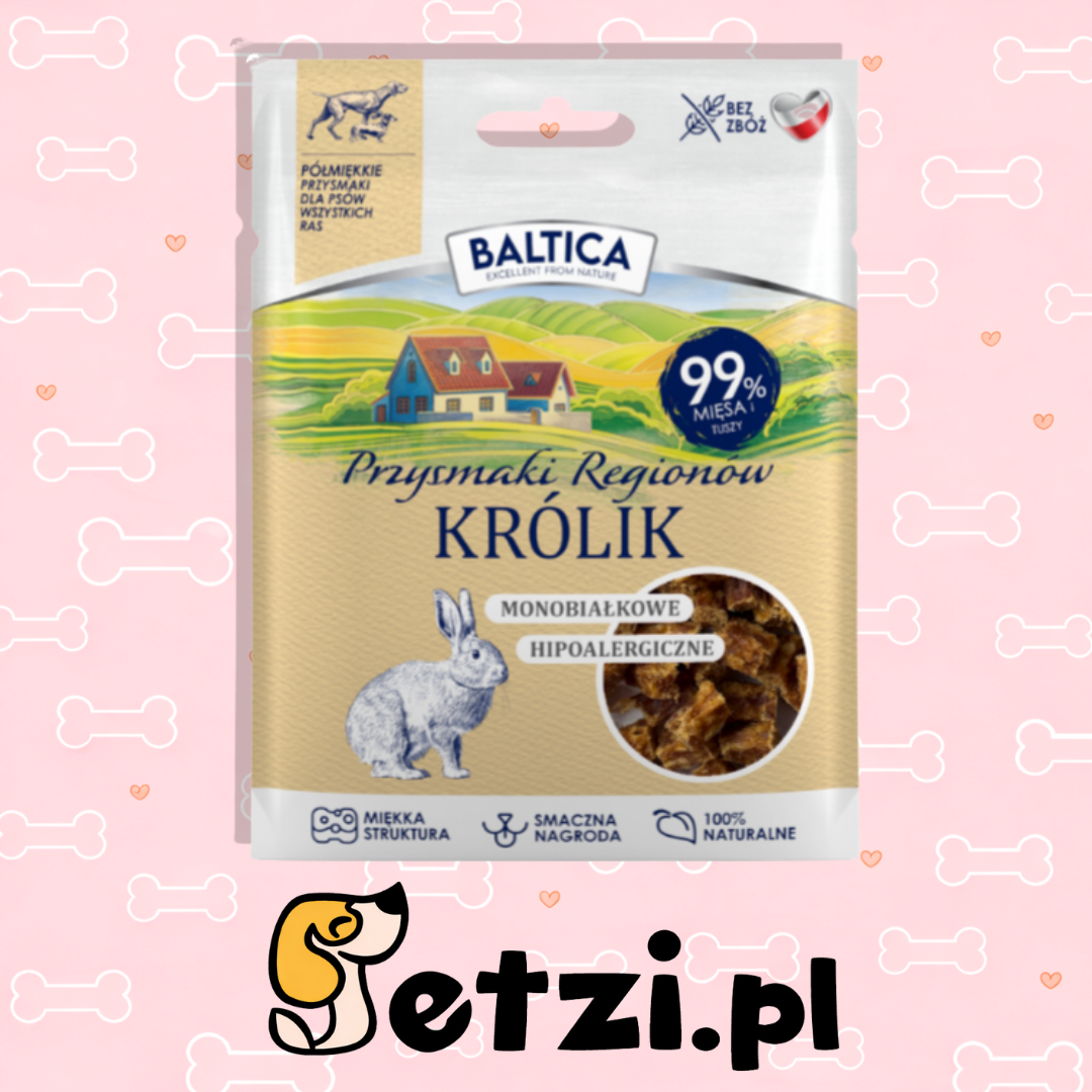 BALTICA SMAKI REGIONÓW PRZYSMAKI DLA PSA PÓŁMIĘKKIE KRÓLIK 30G