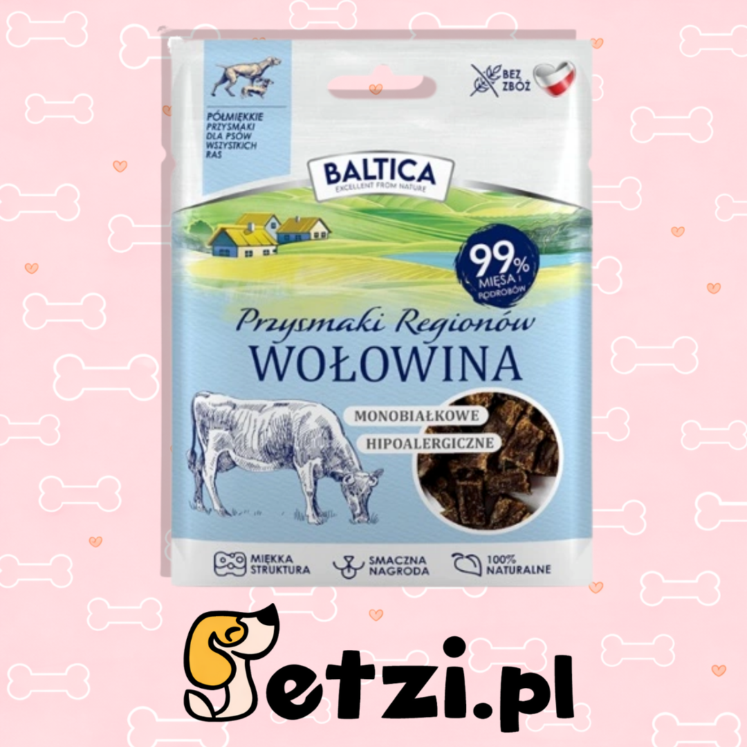 BALTICA SMAKI REGIONÓW PRZYSMAKI DLA PSA PÓŁMIĘKKIE WOŁOWE 30G