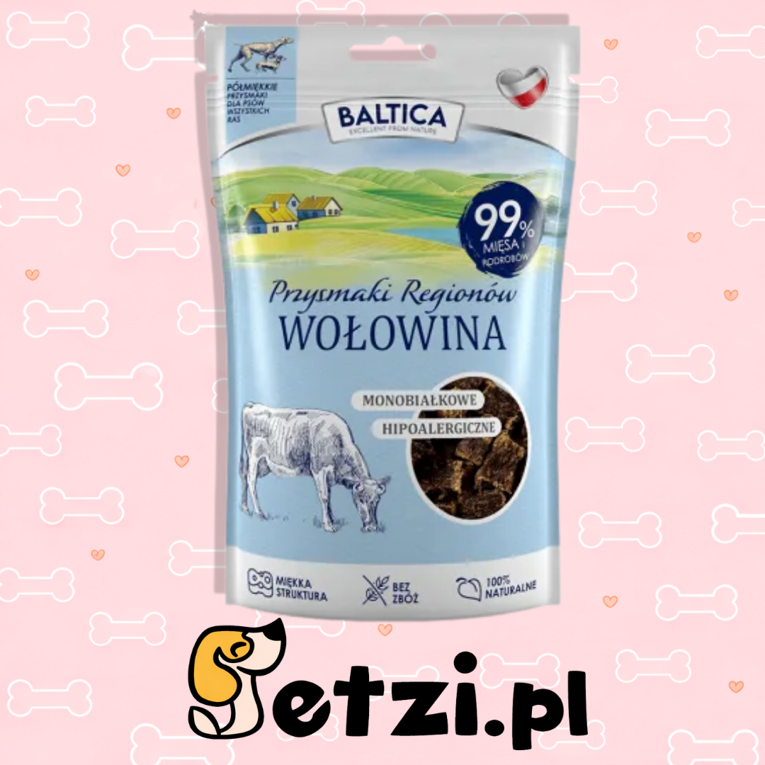 BALTICA SMAKI REGIONÓW PRZYSMAKI DLA PSA PÓŁMIĘKKIE WOŁOWE 80G