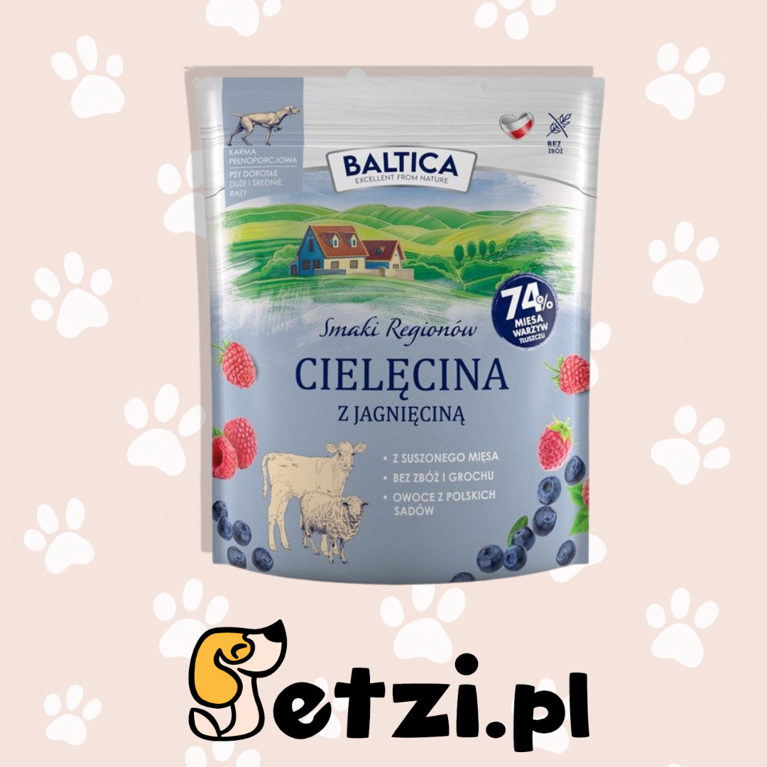 BALTICA SMAKI REGIONÓW SUCHA KARMA DLA PSA CIELĘCINA Z JAGNIĘCINĄ M/L 1KG