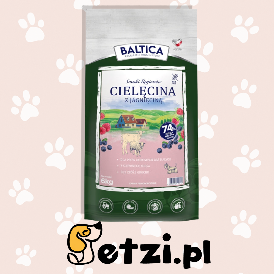 BALTICA SMAKI REGIONÓW SUCHA KARMA DLA PSA CIELĘCINA Z JAGNIĘCINĄ XS/S 6KG