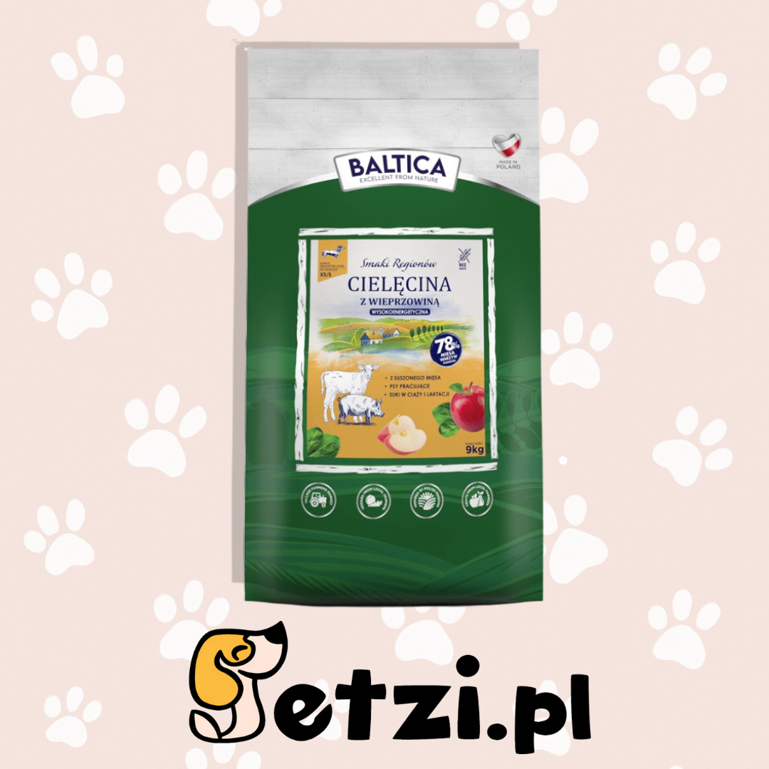 BALTICA SMAKI REGIONÓW SUCHA KARMA DLA PSA CIELĘCINA Z WIEPRZOWINĄ XS/S 9KG
