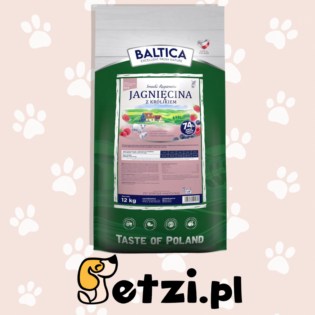 BALTICA SMAKI REGIONÓW SUCHA KARMA DLA PSA JAGNIĘCINA Z KRÓLIKIE M/L 12KG