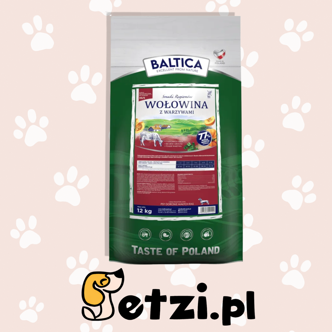 BALTICA SMAKI REGIONÓW SUCHA KARMA DLA PSA WOŁOWINA Z WARZYWAMI M/L 12KG