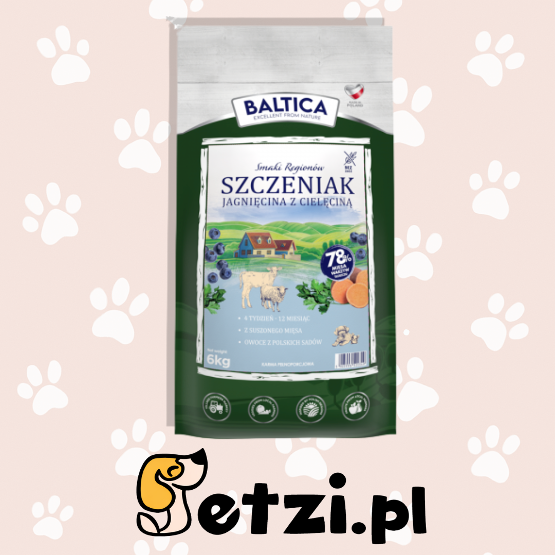 BALTICA SMAKI REGIONÓW SZCZENIAK SUCHA KARMA DLA PSA JAGNIĘCINA Z CIELĘCINĄ 6KG