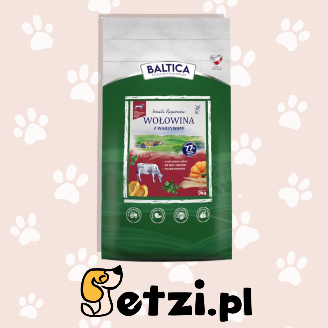 BALTICA SMAKI REGIONÓW SUCHA KARMA DLA PSA WOŁOWINA Z WARZYWAMI XS/S 9KG