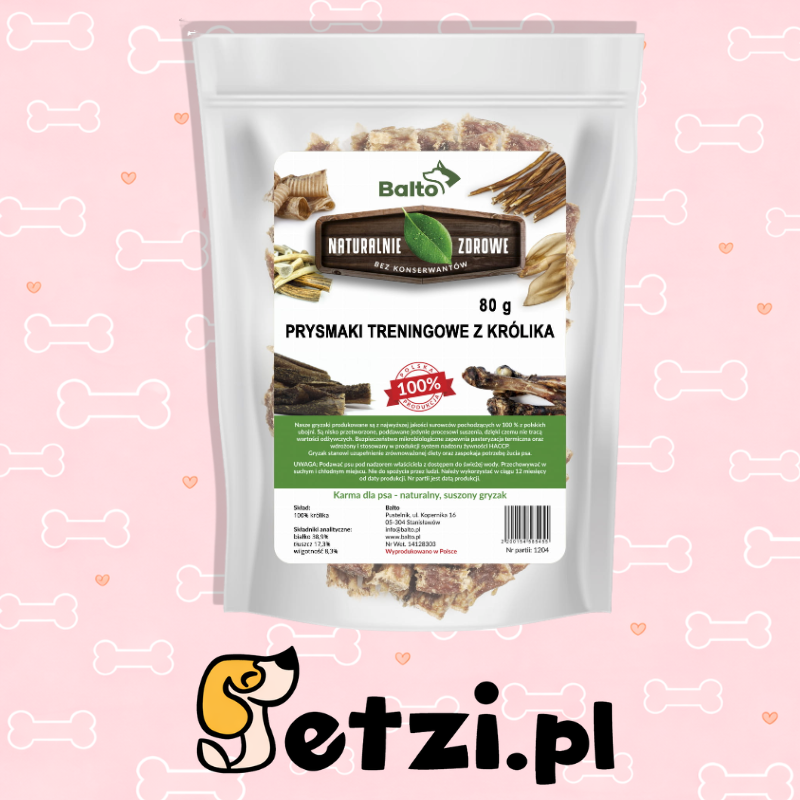 BALTO GRYZAK DLA PSA PRZYSMAK TRENINGOWY Z KRÓLIKA 80G