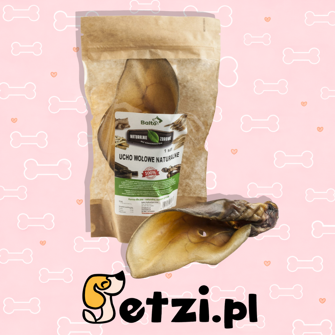 BALTO GRYZAK DLA PSA UCHO WOŁOWE NATURALNE 1SZT