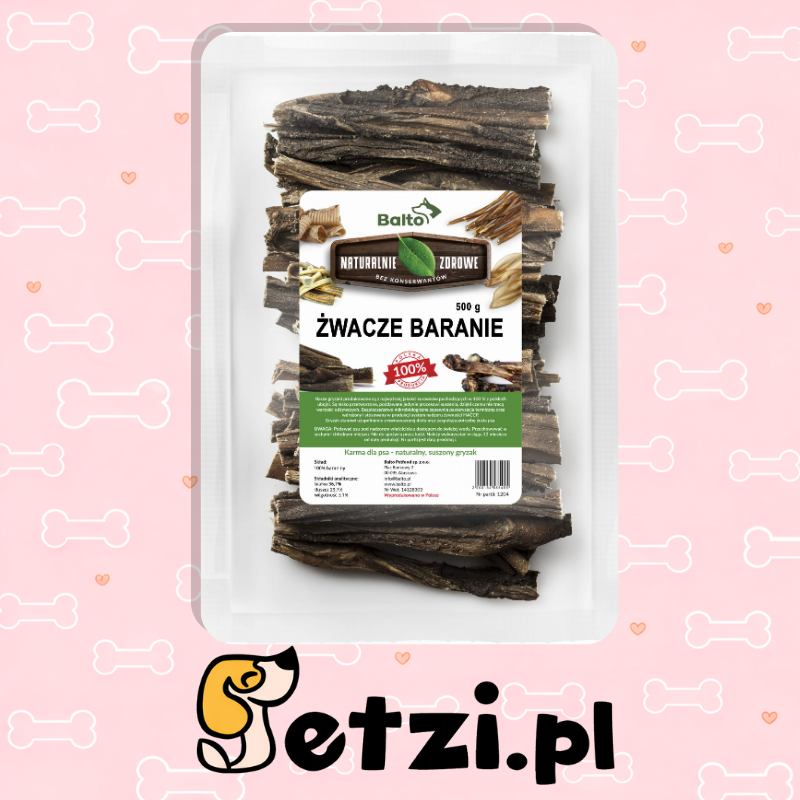 BALTO GRYZAK DLA PSA ŻWACZE BARANIE 500G