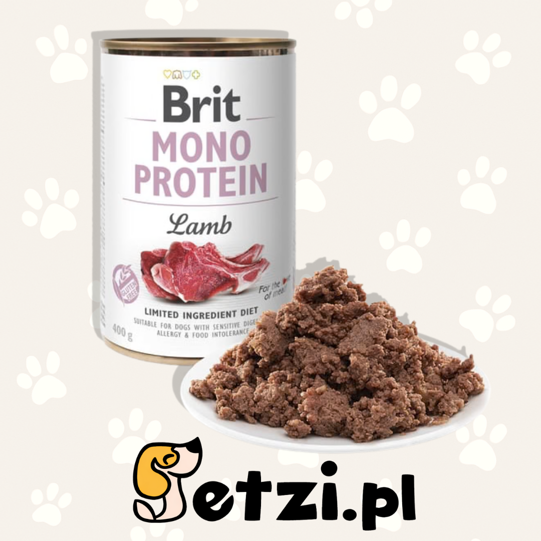 BRIT MONO MOKRA KARMA DLA PSA LAMB 400G