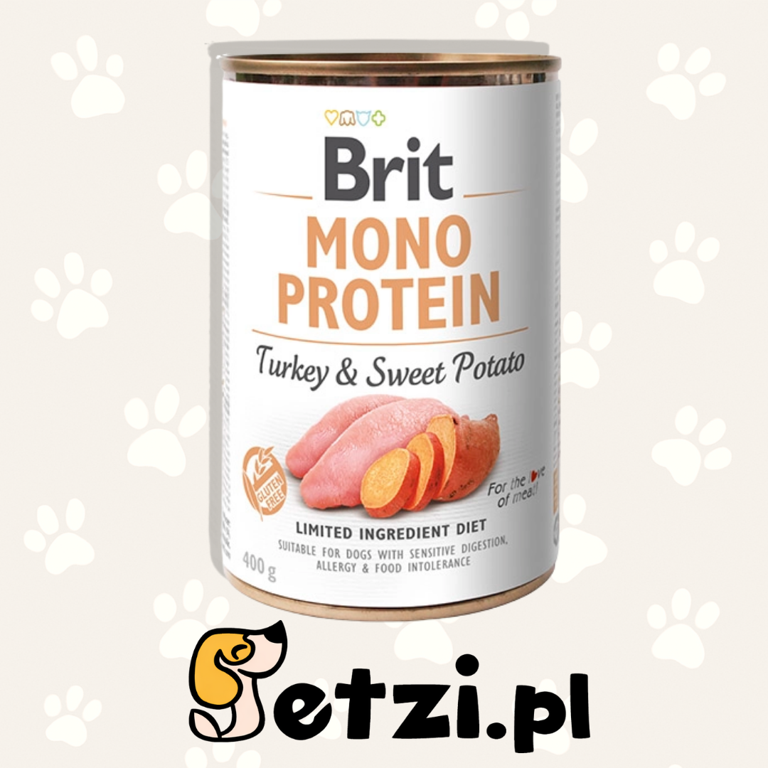 BRIT MONO MOKRA KARMA DLA PSA TURKEY & SWEET POTATO 400G