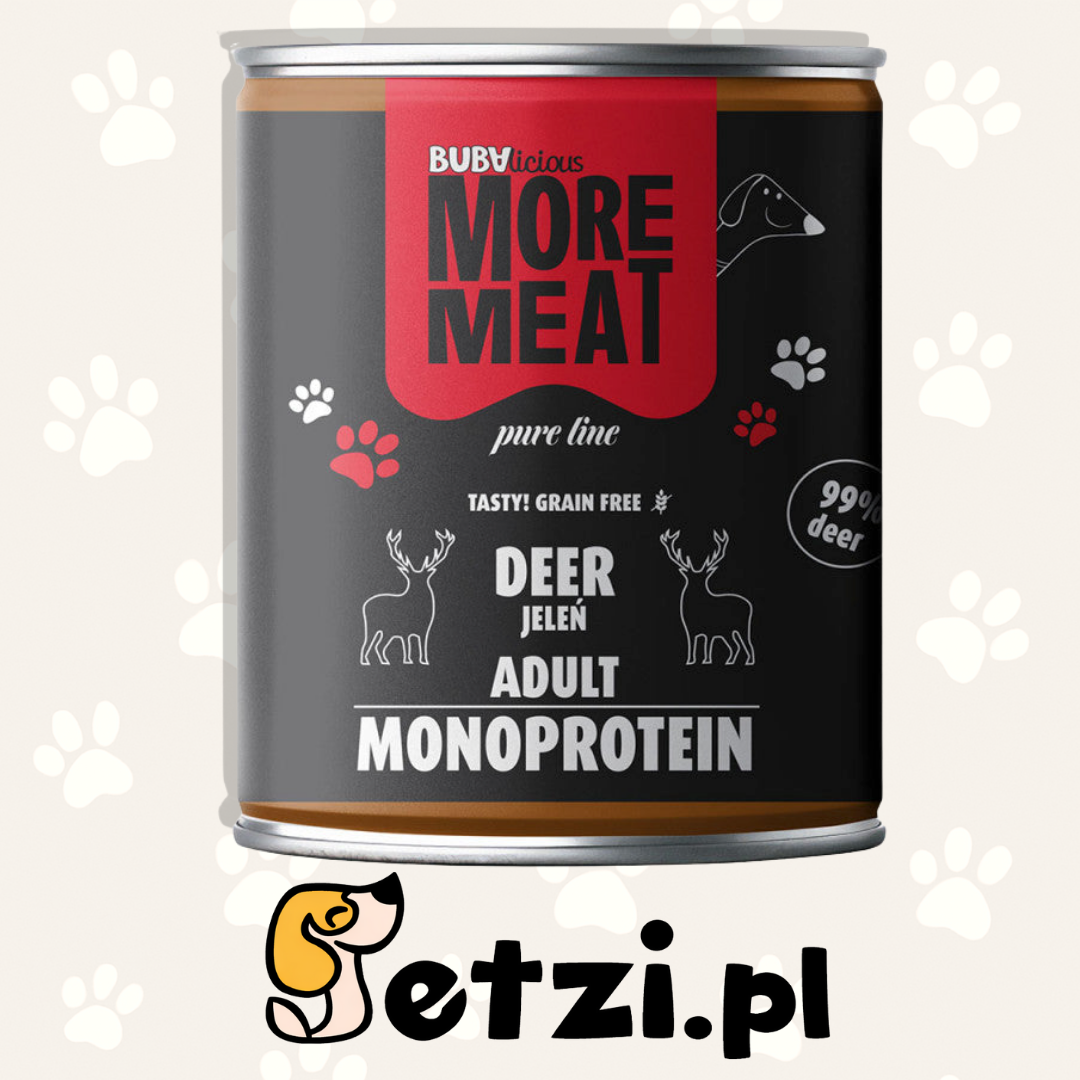 BUBA BUBALICIOUS MONO PURE MOKRA KARMA DLA PSA JELEŃ 800G