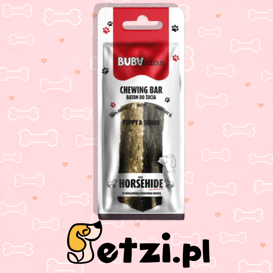BUBALICIOUS BATON ZE SKÓRĄ KOŃSKĄ 12CM DLA PSA
