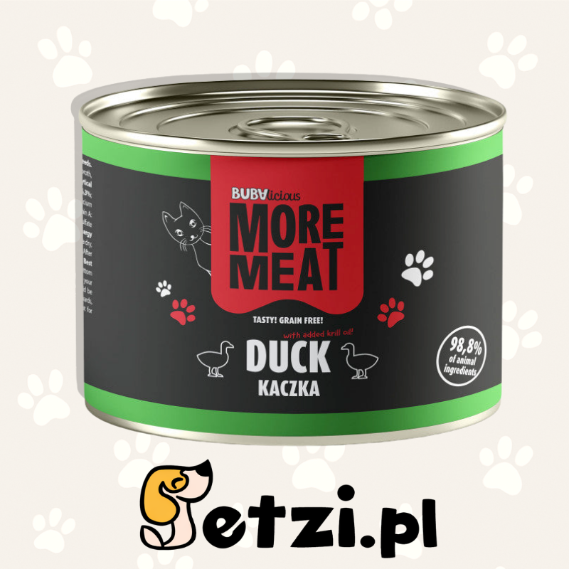 BUBALICIOUS MOKRA KARMA DLA KOTA 185G KACZKA