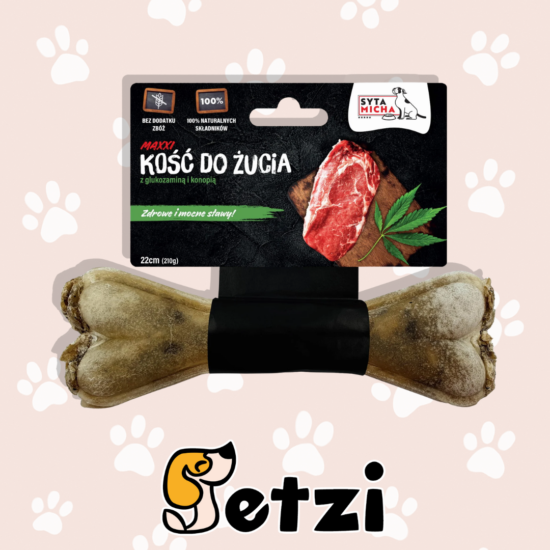 SYTA MICHA KOŚĆ DO ŻUCIA MAXXI 22 CM – RÓŻNE SMAKI