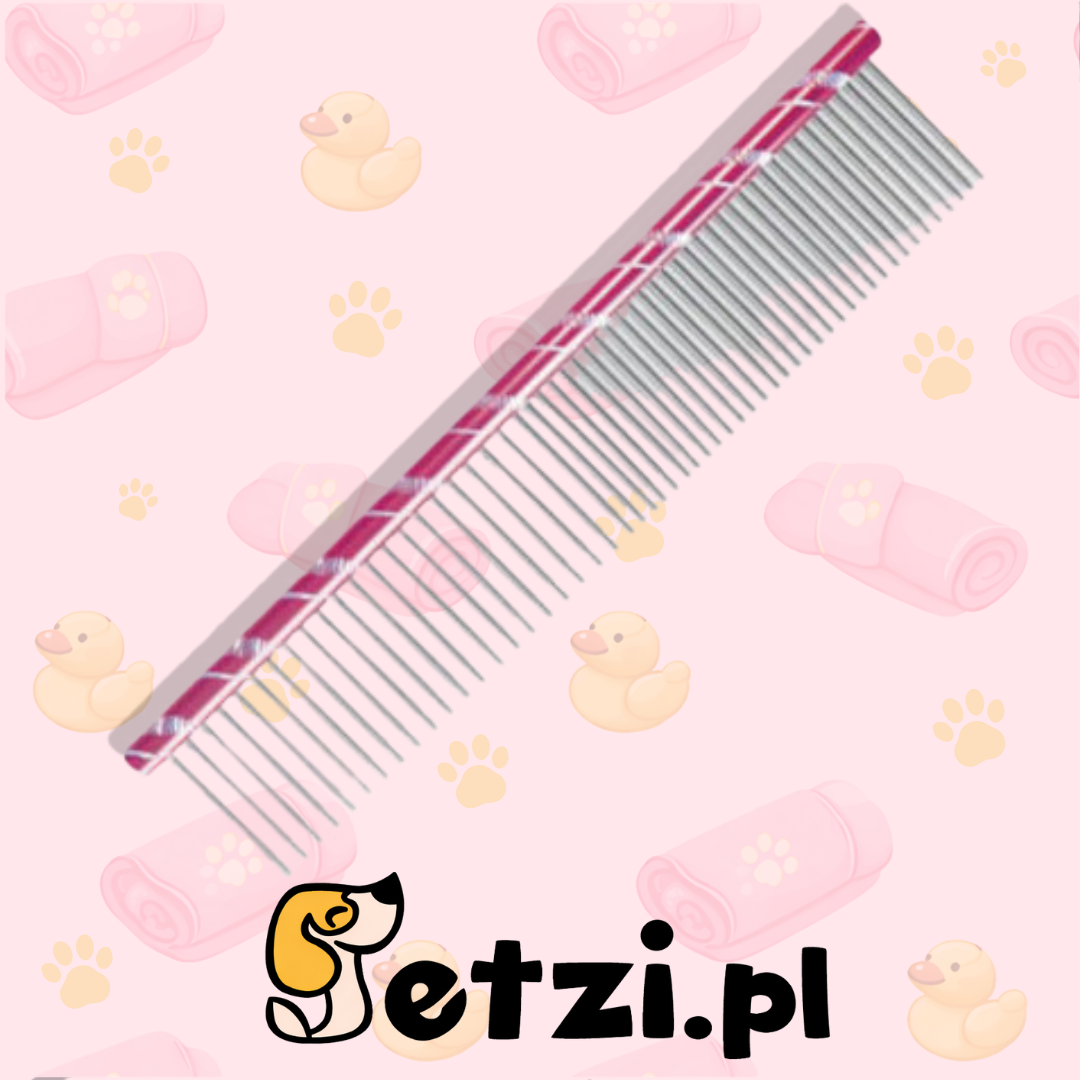 CHADOG GRZEBIEŃ METALOWY 16CM MIESZANY 50/50 BORDOWY