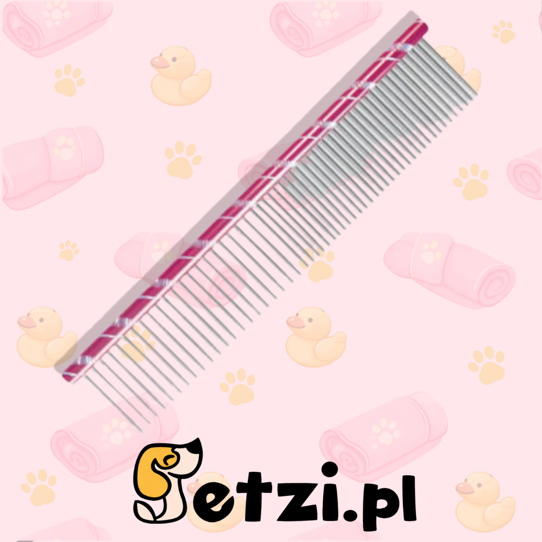 CHADOG GRZEBIEŃ METALOWY 19CM MIESZANY 50/50 BORDOWY