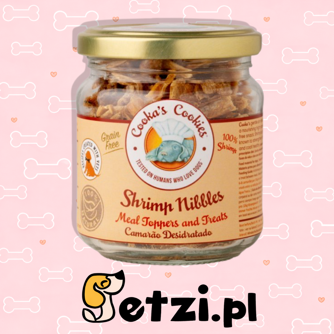 COOKAS COOKIES PRZYSMAKI DLA PSA SHRIMP NIBBLES MINI KREWETKI 45G