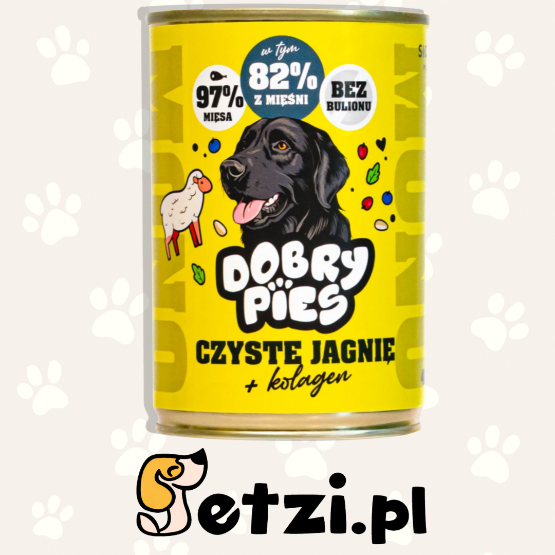 DOBRY PIES MONO MOKRA KARMA DLA PSA CZYSTE JAGNIĘ 400g