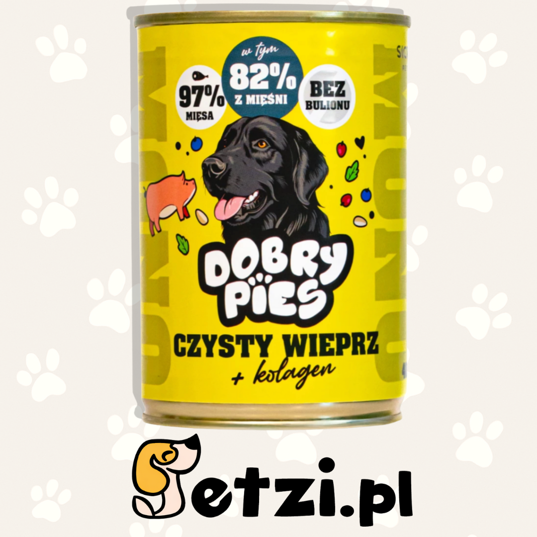 DOBRY PIES MONO MOKRA KARMA DLA PSA CZYSTY WIEPRZ 400g
