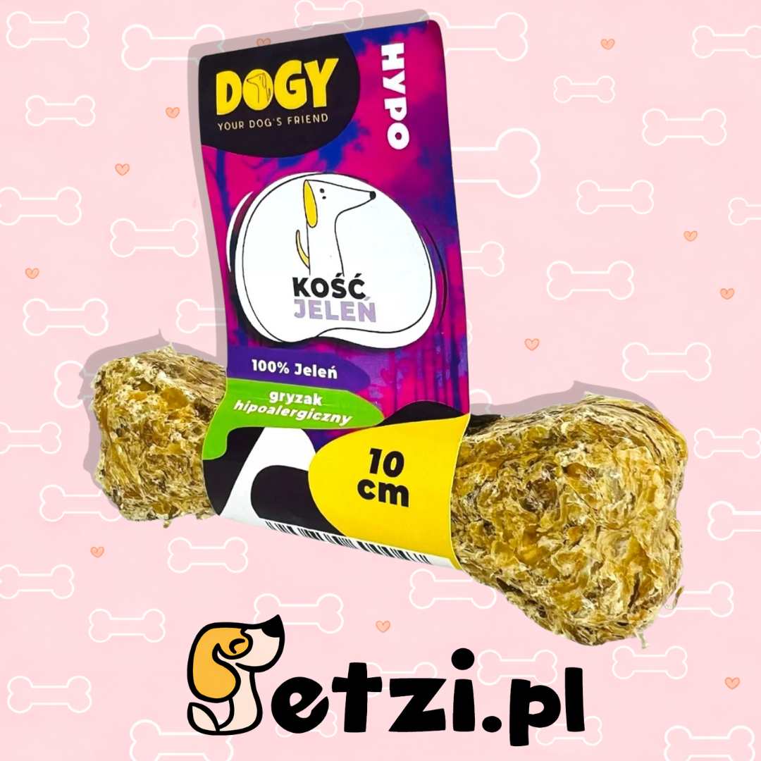 DOGY HYPO KOŚĆ Z JELENIA 10CM - KOŚĆ DO GRYZIENIA I ŻUCIA