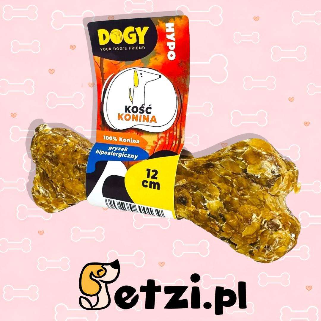 DOGY HYPO KOŚĆ Z KONINY 12CM - KOŚĆ DO GRYZIENIA I ŻUCIA