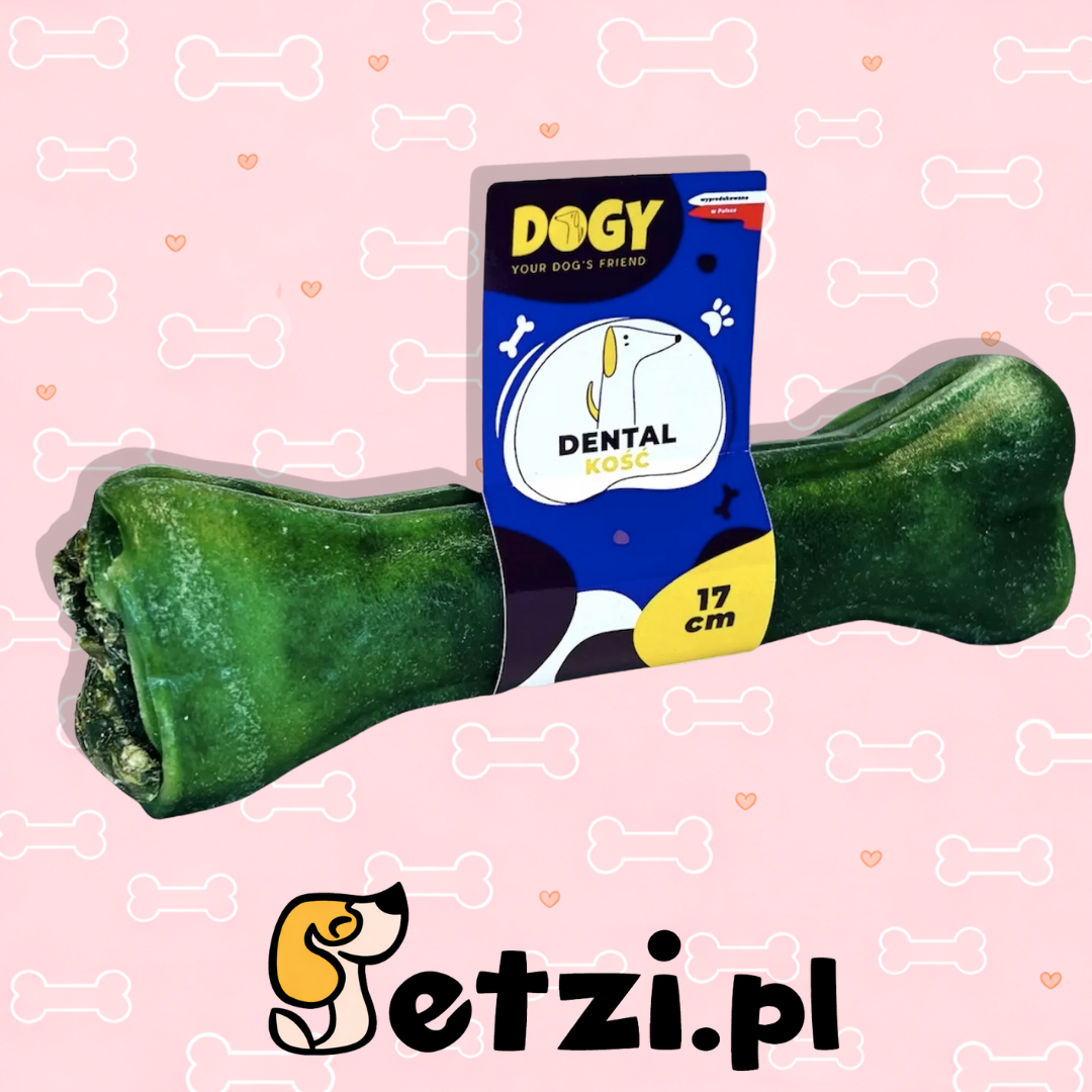 DOGY KOŚĆ DENTAL 17CM DLA PSA - KOŚĆ DO GRYZIENIA I ŻUCIA