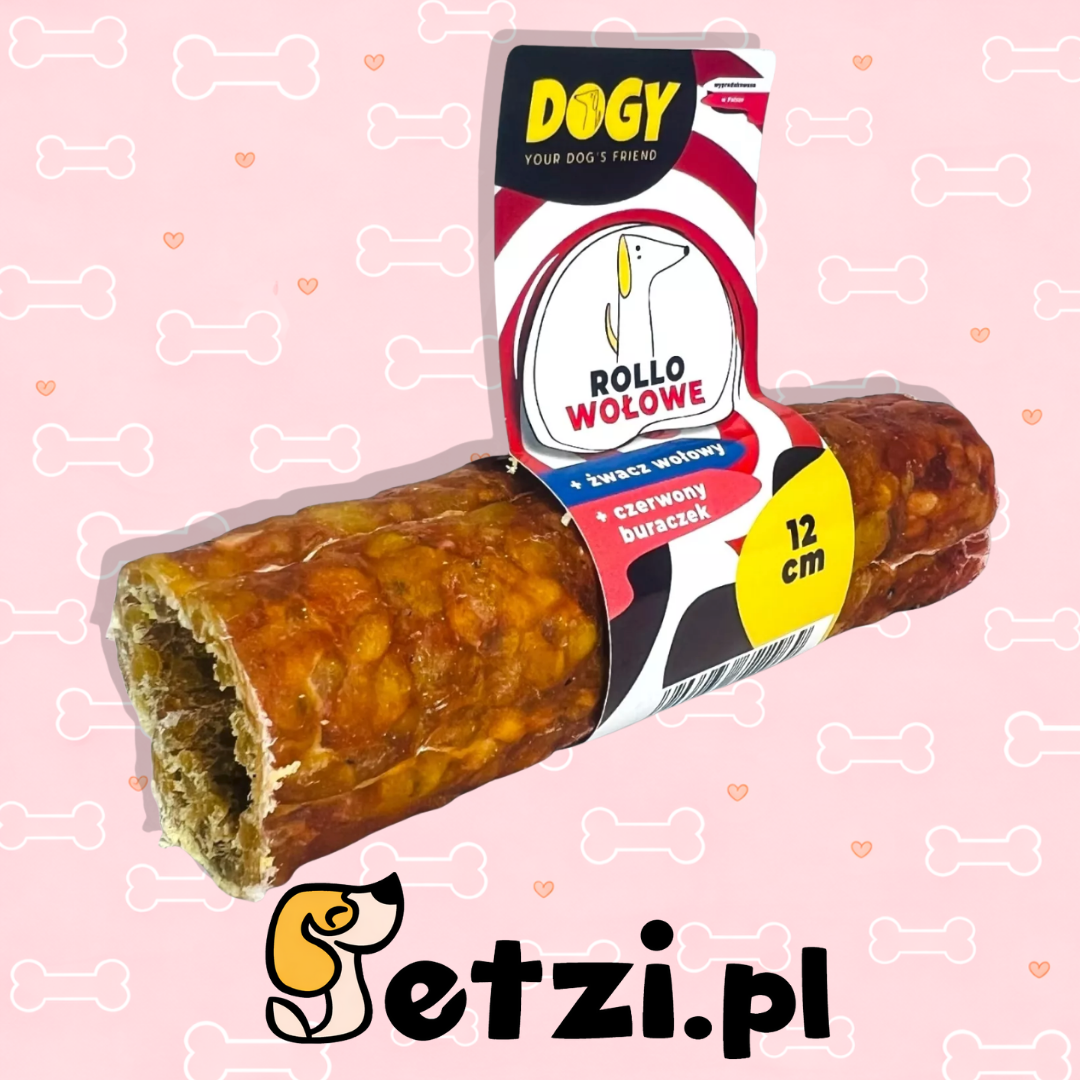 DOGY ROLLO WOŁOWE 12CM DLA PSA- DO WYPEŁNIENIA