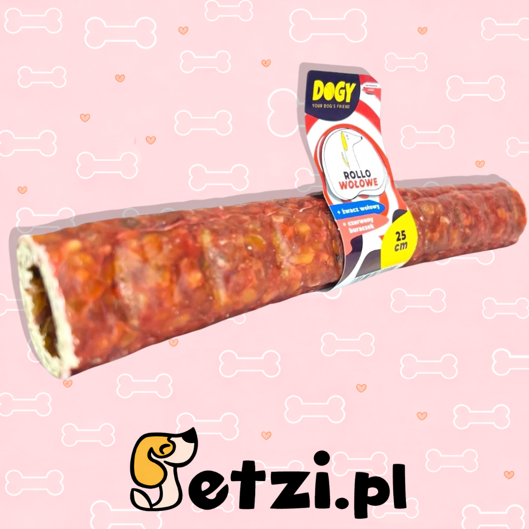 DOGY ROLLO WOŁOWE 25CM DLA PSA - DO WYPEŁNIENIA