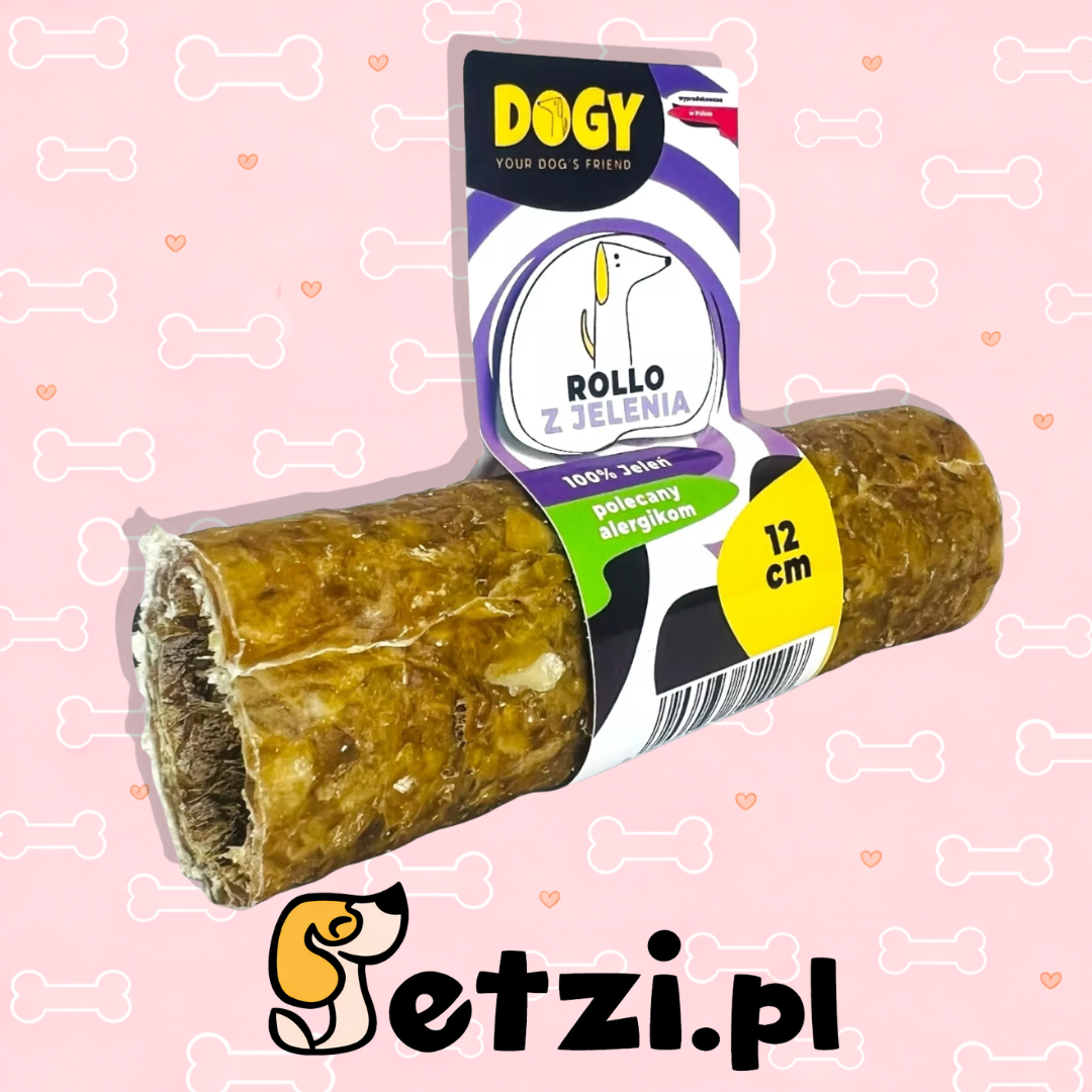 DOGY ROLLO Z JELENIA 12CM DLA PSA HIPOALERGICZNY