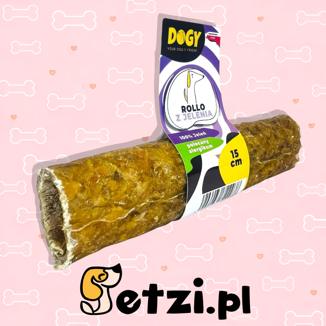 DOGY ROLLO Z JELENIA 15CM DLA PSA HIPOALERGICZNY
