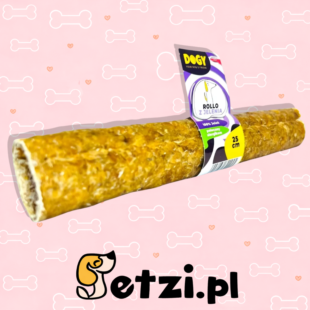 DOGY ROLLO Z JELENIA 25CM DLA PSA HIPOALERGICZNY