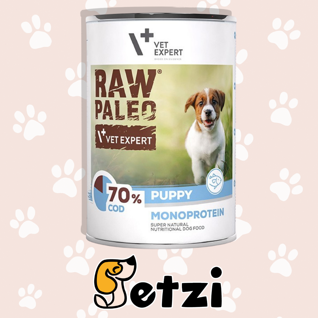 RAW PALEO – KARMA MOKRA DLA SZCZENIĄT – RÓŻNE ROZMIARY