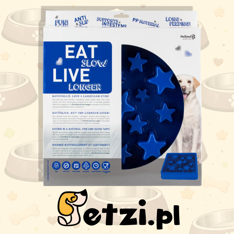 EAT SLOW LIVE LONGER STAR MISKA SPOWALNIAJĄCA NIEBIESKA S