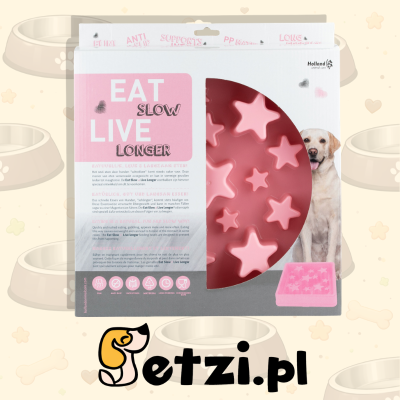 EAT SLOW LIVE LONGER STAR MISKA SPOWALNIAJĄCA RÓŻOWA S