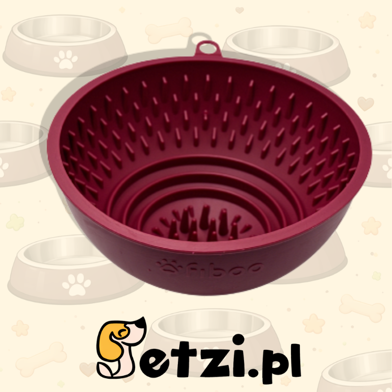 FIBOO FLIP FIBOOWL BORDOWY - MISKA 2W1 Ø 17 CM