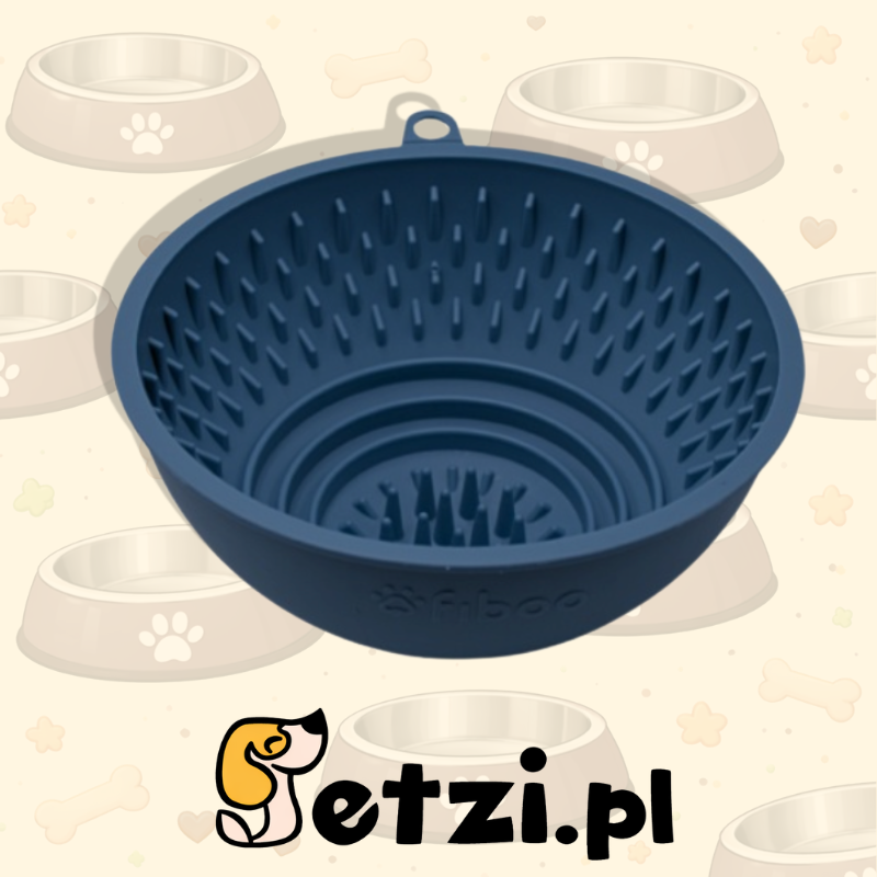 FIBOO FLIP FIBOOWL CIEMNY NIEBIESKI - MISKA 2W1 Ø 17 CM