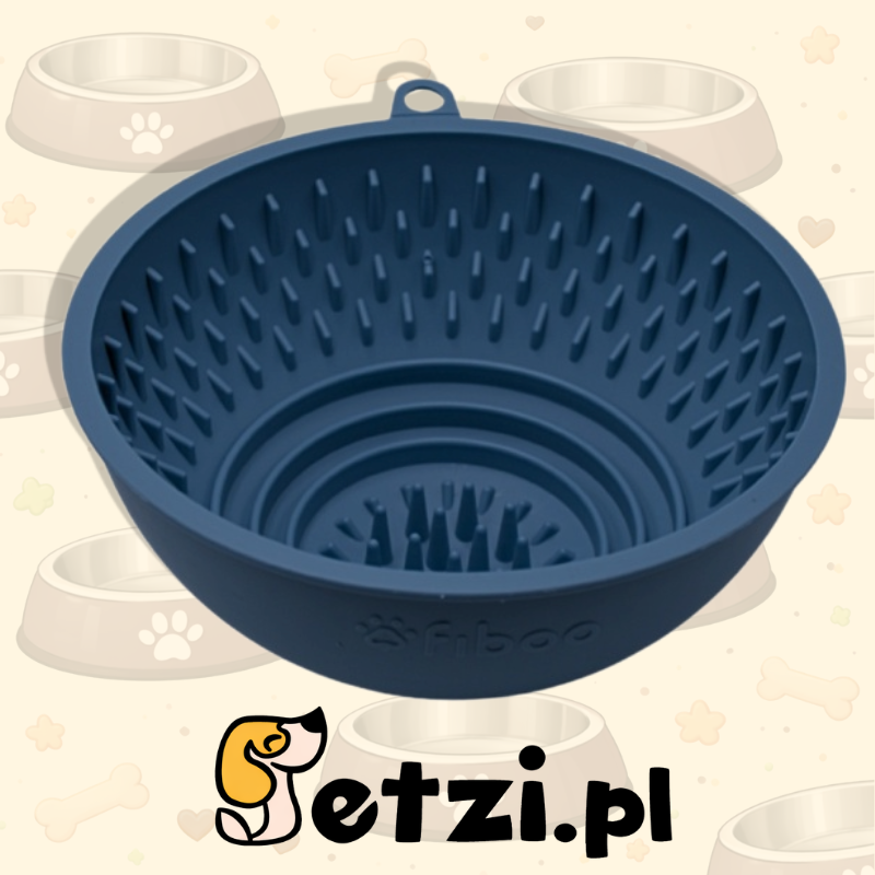 FIBOO FLIP FIBOOWL GRANATOWY - MISKA 2W1 Ø 17 CM