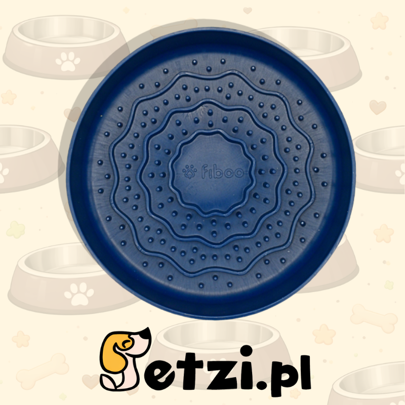 FIBOO LICK FIBOOWL GRANATOWY - MISKO-MATA 2W1 Ø 20CM