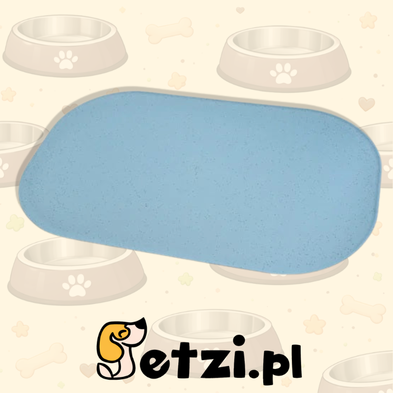 FIBOO MATA 47X30 CIEMNY NIEBIESKI KROPKI - MATA ANTYPOŚLIZGOWA