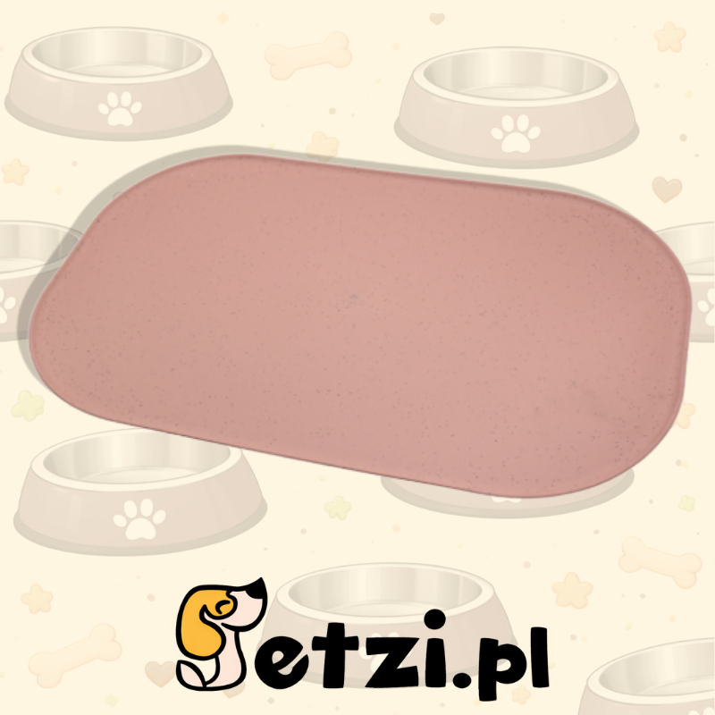 FIBOO MATA 47X30 RÓŻOWE KROPKI - MATA ANTYPOŚLIZGOWA