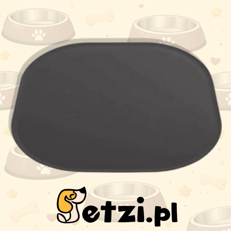 FIBOO MATA ANTYPOŚLIZGOWA POD MISKI 32X32 CM CIEMNY SZARY
