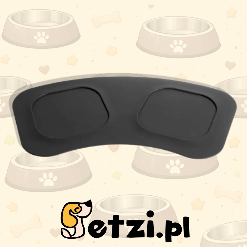 FIBOO MATA ANTYPOŚLIZGOWA POD MISKI 43X22 CM CIEMNY SZARY