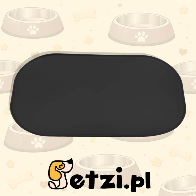 FIBOO MATA ANTYPOŚLIZGOWA POD MISKI 47X30 CM CZARNY