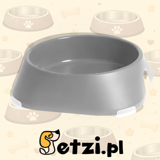 FIBOO MISKA L 700 ML JASNY SZARY - STYLOWA I STABILNA MISECZKA