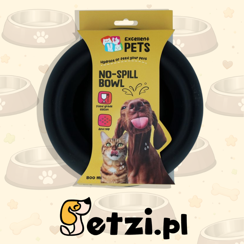 EXCELLENT PETS NO SPILL BOWL BLACK M