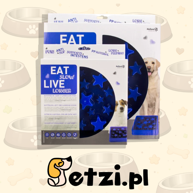 EAT SLOW LIVE LONGER STAR BLUE L