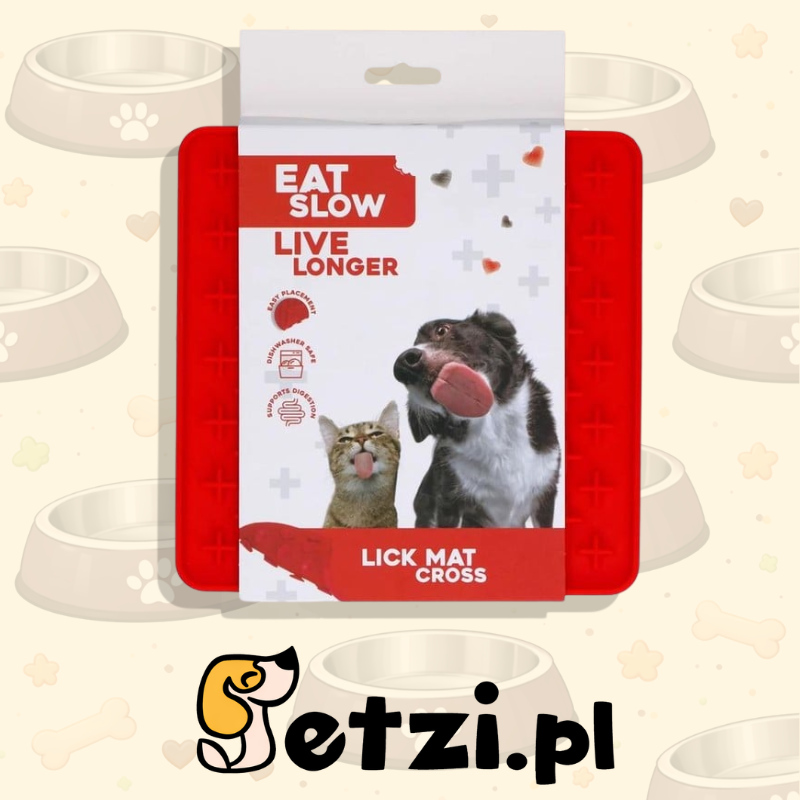 EAT SLOW LIVE LONGER LICK MAT CROSS ROOD